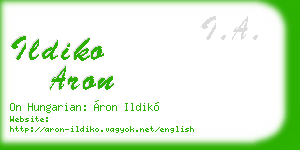 ildiko aron business card